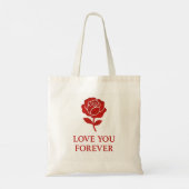 Floral Love Symbol Forever Valentine Romantic Tote Bag (Achterkant)