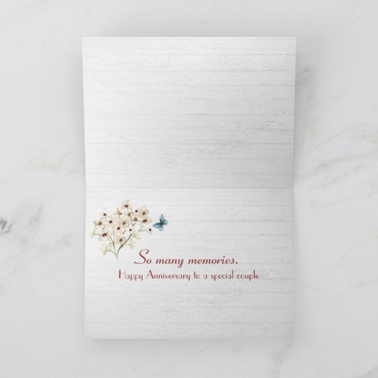 Floral Love Text on Wood Kaart (Binnen)