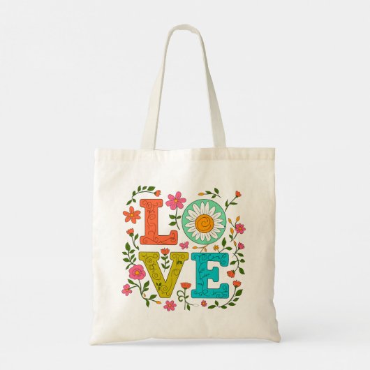 Floral Love Tote Bag (Achterkant)