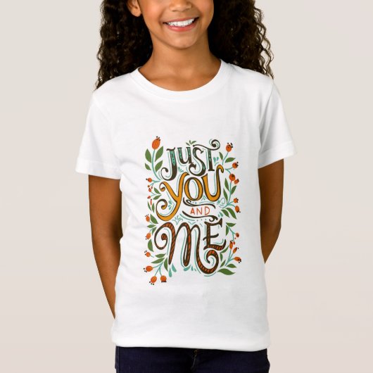Floral Love Typography T-shirt (Voorkant)