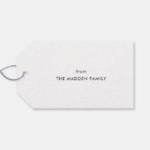 Floral Love Valentijnsdag Gift Label - Dusty Blue Cadeaulabel (Achterkant Horizontaal)