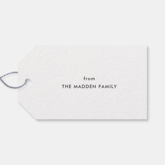 Floral Love Valentijnsdag Gift Label - Dusty Blue Cadeaulabel (Achterkant Horizontaal)