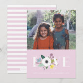 Floral Love Valentijnsdag Kaart - Mauve (Voorkant / Achterkant)