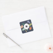Floral Love Valentijnsdag Sticker - Midnight (Envelop)