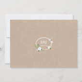 Floral Love Wedding Invite Kaart (Achterkant)