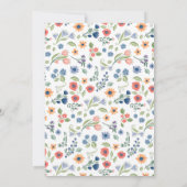 Floral Love Wedding Rehearsal Dinner Invitation Kaart (Achterkant)