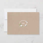 Floral Love Wedding RSVP - verwisselbare achtergro Kaartje (Achterkant)