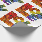 Floral Love White Wrapping Paper Cadeaupapier (Hoek)