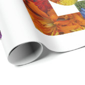 Floral Love White Wrapping Paper Cadeaupapier (Rol Hoek)