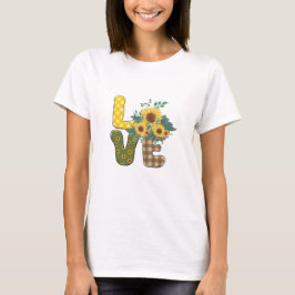 Floral Love Word T-shirt