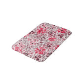 Floral, luipaard, rood en wit, rood, wit, spotje badmat (Gekanteld)