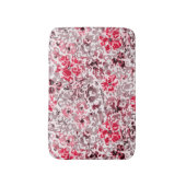 Floral, luipaard, rood en wit, rood, wit, spotje badmat (Voorkant Verticaal)
