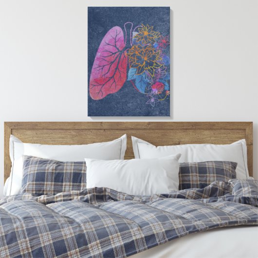 Floral lungs anatomie canvas (Insitu (Slaapkamer))