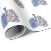 Floral Lungs Respiratory Care Gift Cadeaupapier (Rol Hoek)
