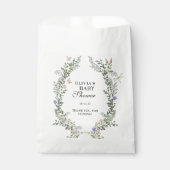 Floral Lush Wildflowers Boho Baby shower Dank u Bedankzakje (Voorkant)