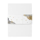 Floral lux goud  uitnodigingen wikkel (Achterkant Voorbeeld)