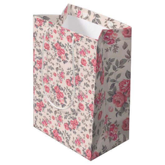 Floral Luxury Medium Cadeauzakje (Achterkant Gekanteld)