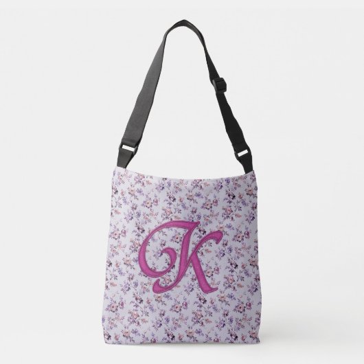 Floral Luxury Monogram K Crossbody Tas (Voorkant)