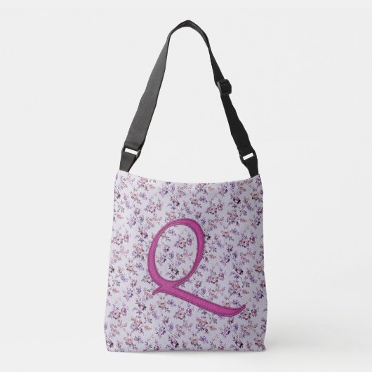 Floral Luxury Monogram Q Crossbody Tas (Voorkant)