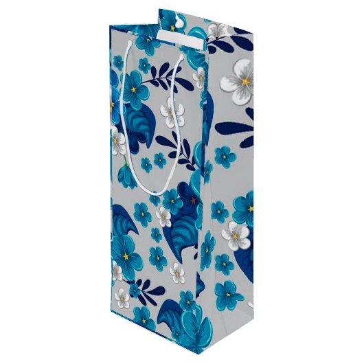 Floral Luxury Wijn Cadeautas (Achterkant Gekanteld)