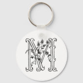 Floral M Sleutelhanger (Voorkant)