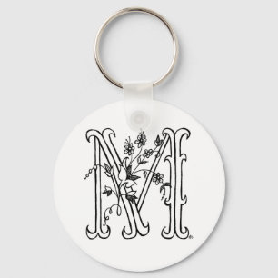 Floral M Sleutelhanger