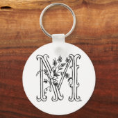 Floral M Sleutelhanger (Voorkant)