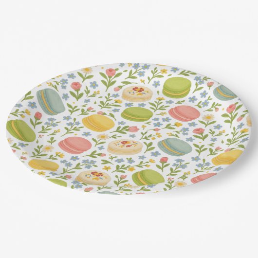 Floral Macaron Paper Bord (Gekanteld)