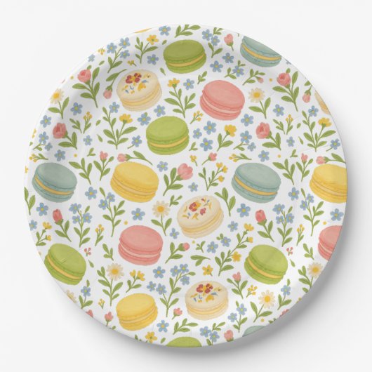 Floral Macaron Paper Bord (Voorkant)