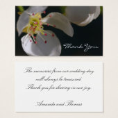 Floral macrodank je kaart (Voorkant /achterkant)