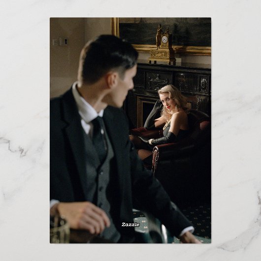 Floral Magenta Crest Monogram Weddenschap Folie Uitnodiging (Achterkant)