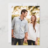 Floral Magenta Pink Gold Foto Weddenschap Kaart (Achterkant)