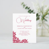 Floral Magenta roze Budget Weddenschap (Staand voorkant)