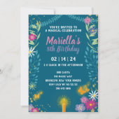 Floral Magic Birthday Invitation Kaart (Voorkant)