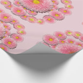 Floral Magic Pink Daisy inpakpapier (Hoek)