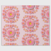 Floral Magic Pink Daisy inpakpapier (Vlak)