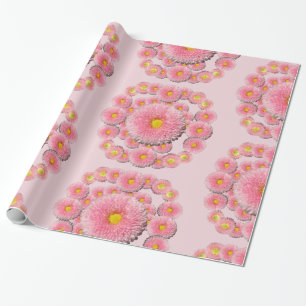 Floral Magic Pink Daisy inpakpapier
