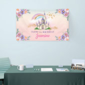 Floral Magical Princess Castle Backdrop / Banner (Beurs)