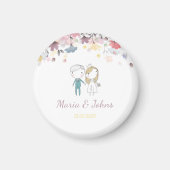 Floral Magnet Colorful Spring Waterverf (Voorkant)