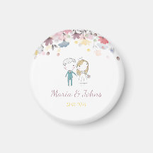 Floral Magnet Colorful Spring Waterverf