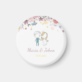 Floral Magnet Colorful Spring Waterverf