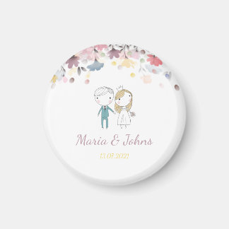 Floral Magnet Colorful Spring Waterverf