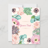 Floral Magnetische Uitnodiging (Voorkant)