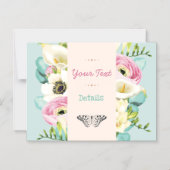 Floral Magnetische Uitnodiging (Voorkant)