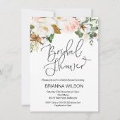 Floral Magnolia Bridal Shower Kaart (Voorkant)