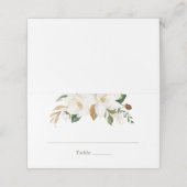 Floral Magnolia Neutral Blush Elegant Place Card Plaatskaartje (Buitenkant ongevouwen)