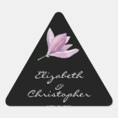 Floral Magnolia op Black Sticker (Voorkant)