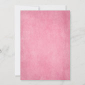 Floral Magnolia Pink en Gold 1e verjaardag Kaart (Achterkant)