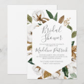 Floral Magnolia Vrijgezellenfeest Kaart (Voorkant / Achterkant)