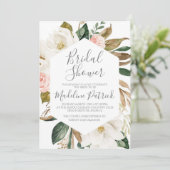 Floral Magnolia Vrijgezellenfeest Kaart (Staand voorkant)